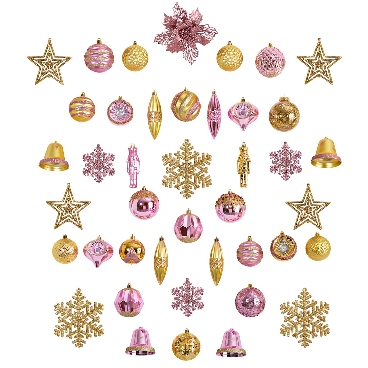 70ct. Holiday Deluxe Shatterproof Christmas Tree Ornament Box Set